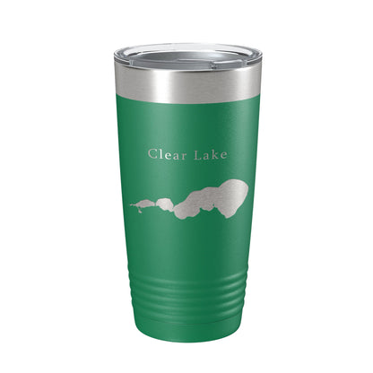 Clear Lake Map Tumbler Travel Mug Insulated Laser Engraved Coffee Cup Iowa 20 oz-9