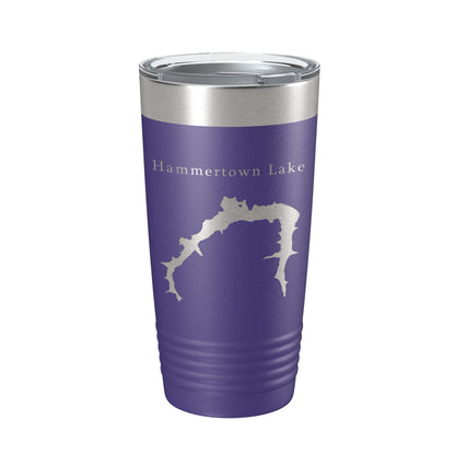 Hammertown Lake Map Tumbler Travel Mug Insulated Laser Engraved Coffee Cup Jackson City Reservoir Ohio 20 oz-15