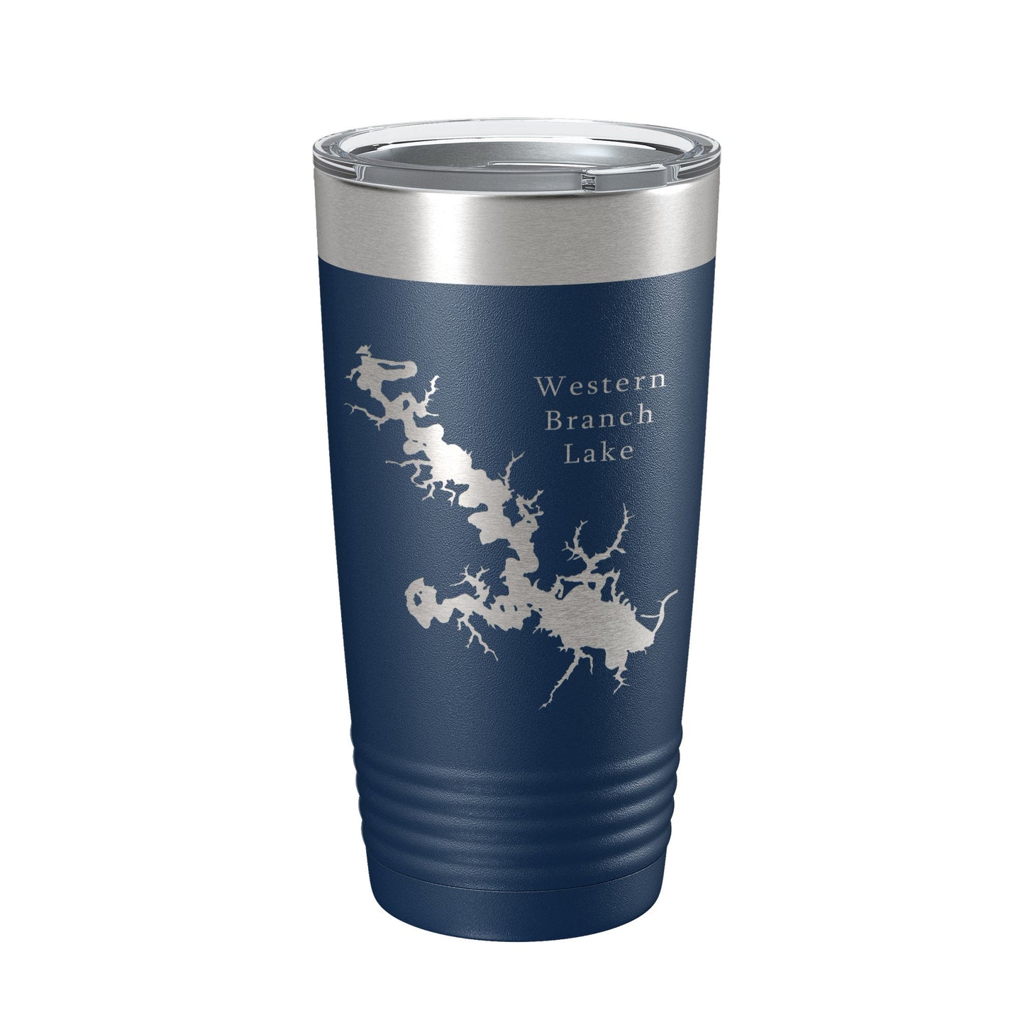 Western Branch Lake Reservoir Map Tumbler Travel Mug Insulated Laser Engraved Coffee Cup Suffolk Virginia 20 oz-8