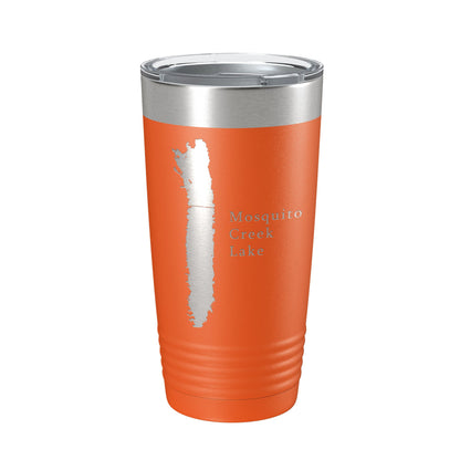 Mosquito Creek Lake Map Tumbler Travel Mug Insulated Laser Engraved Coffee Cup Ohio 20 oz-17