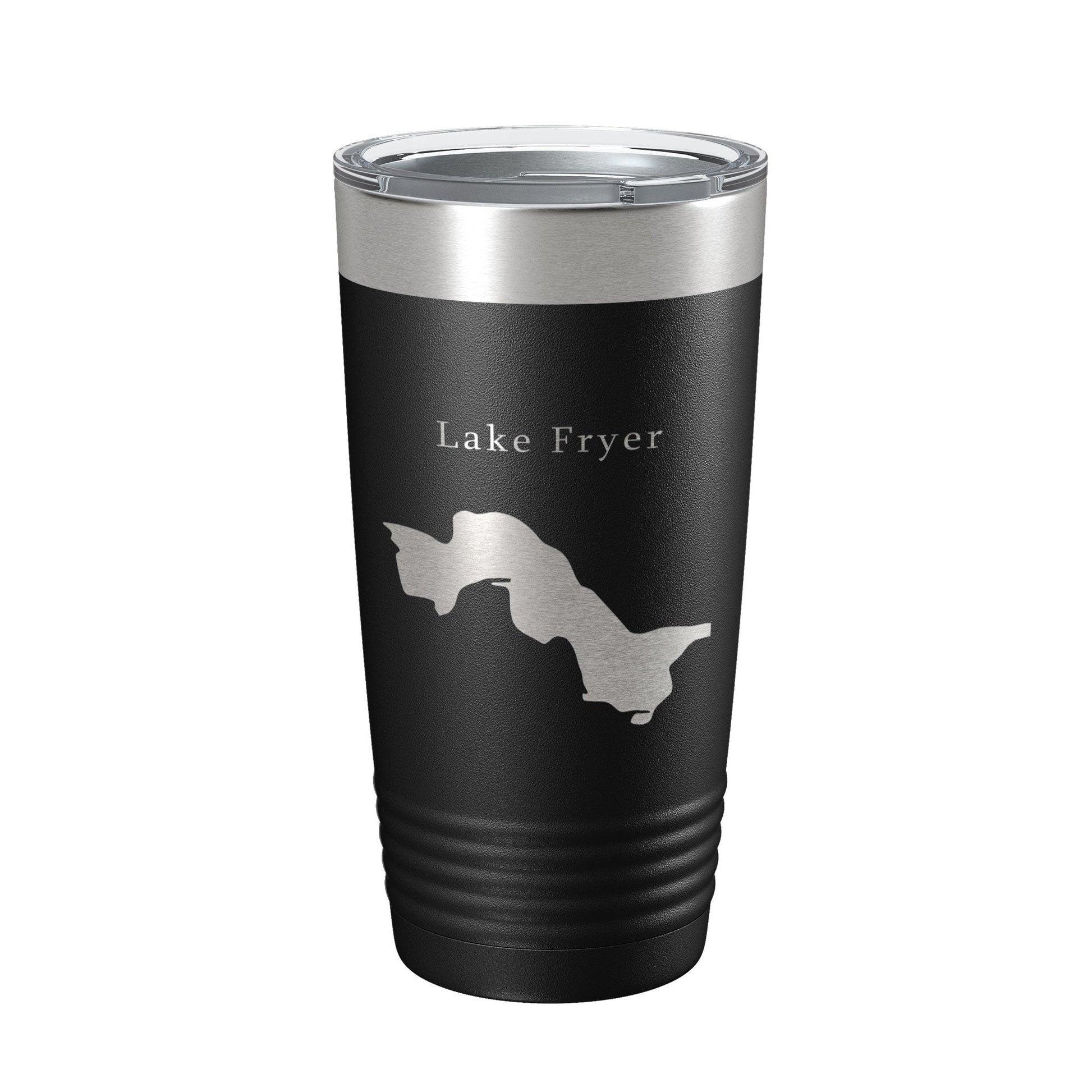 Lake Fryer Map Tumbler Travel Mug Insulated Laser Engraved Coffee Cup Texas 20 oz-0