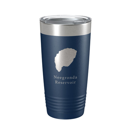Neegronda Reservoir Tumbler Lake Map Travel Mug Insulated Laser Engraved Coffee Cup Colorado 20 oz-8