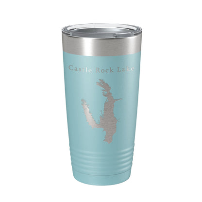Castle Rock Lake Map Tumbler Travel Mug Insulated Laser Engraved Coffee Cup Wisconsin 20 oz-13