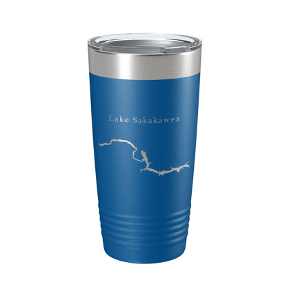 Lake Sakakawea Map Tumbler Travel Mug Insulated Laser Engraved Coffee Cup North Dakota 20 oz-6