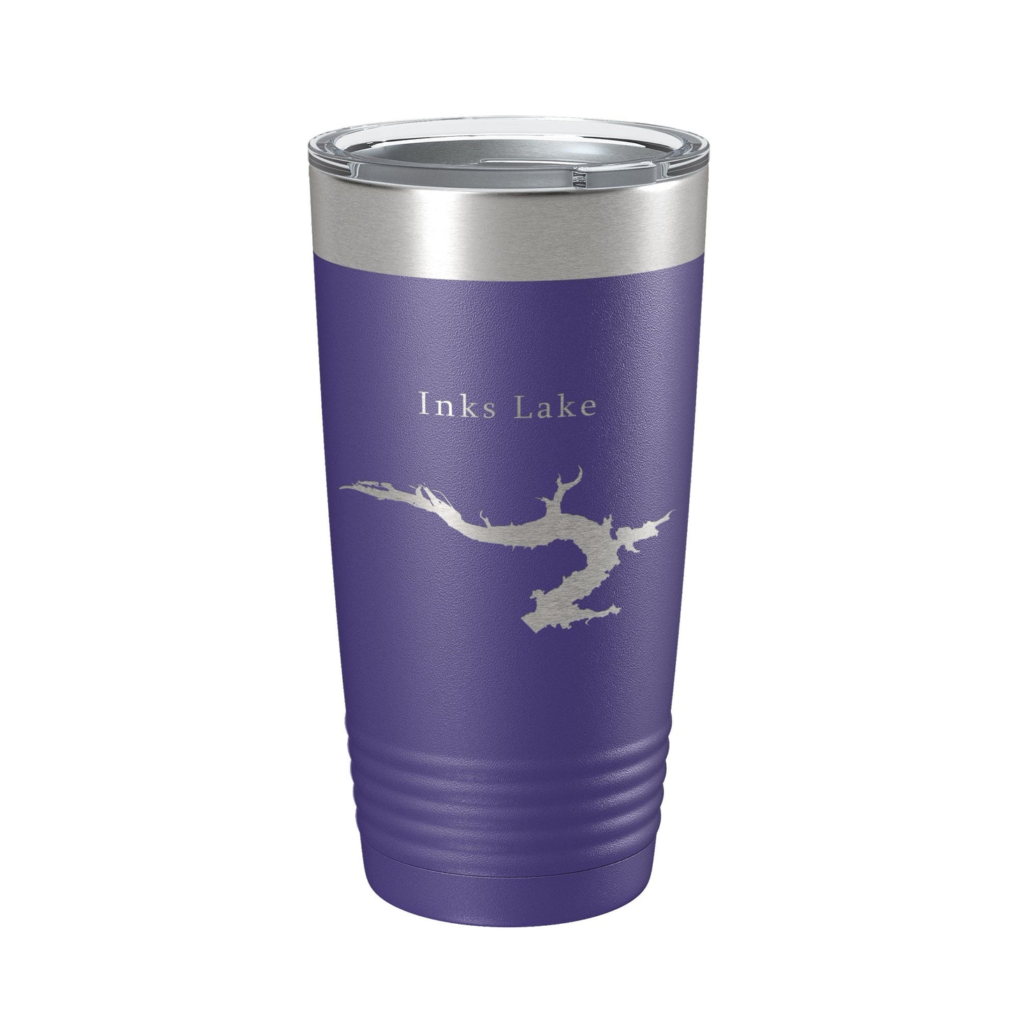 Inks Lake Map Tumbler Travel Mug Insulated Laser Engraved Coffee Cup Texas 20 oz-15