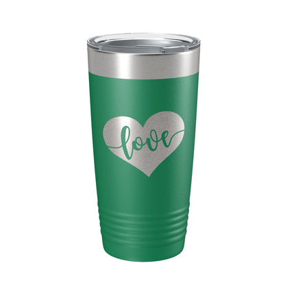 Love Tumbler Valentine's Day Heart Travel Mug Insulated Laser Engraved Coffee Cup 20 oz-9