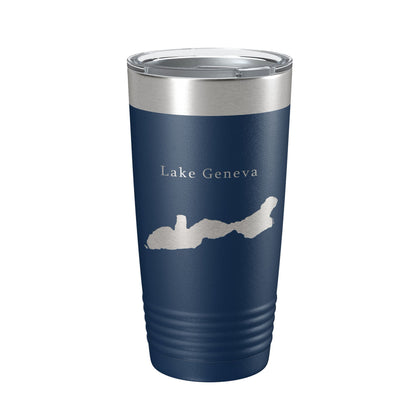 Lake Geneva Map Tumbler Travel Mug Insulated Laser Engraved Coffee Cup Wisconsin 20 oz-8