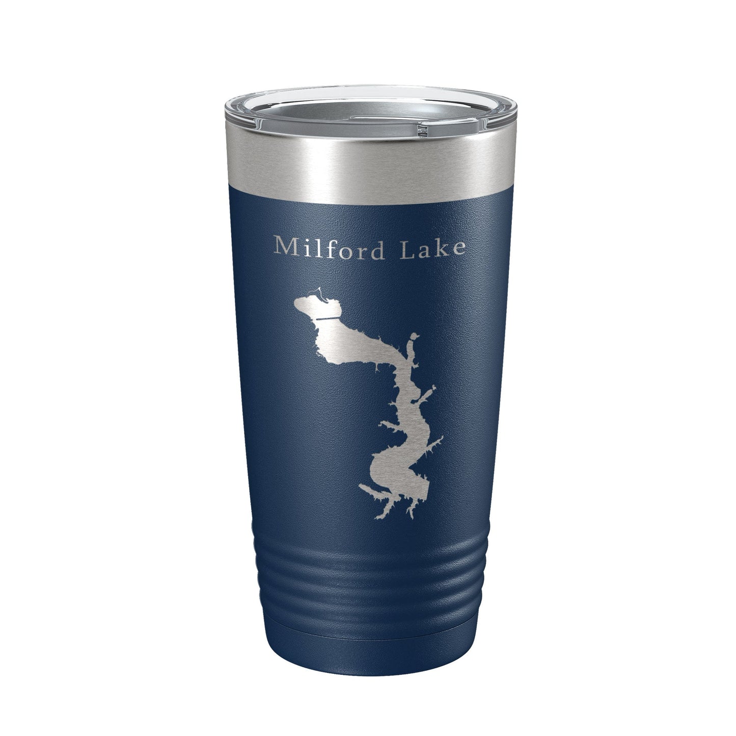 Milford Lake Map Tumbler Travel Mug Insulated Laser Engraved Coffee Cup Kansas 20 oz-2
