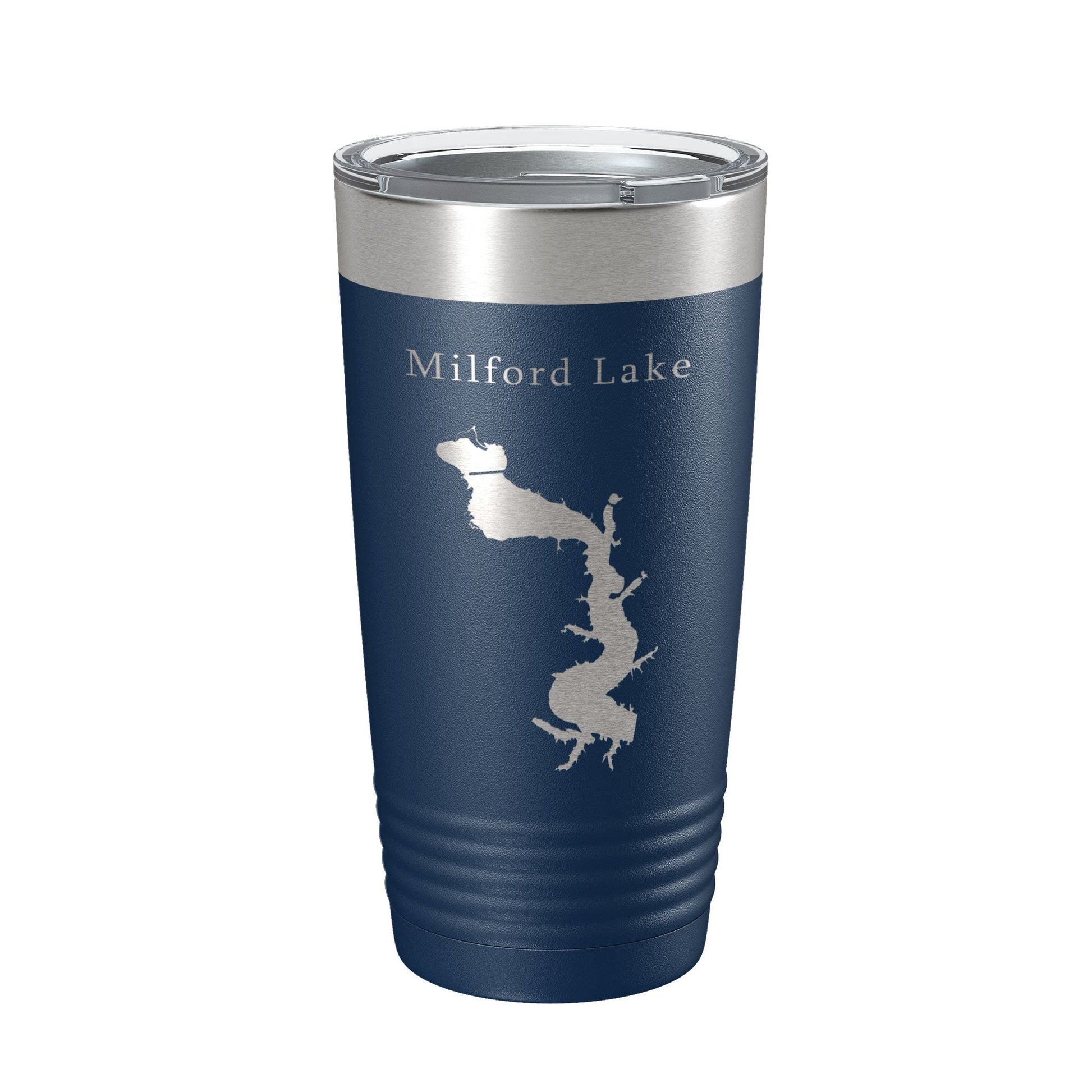 Milford Lake Map Tumbler Travel Mug Insulated Laser Engraved Coffee Cup Kansas 20 oz-2