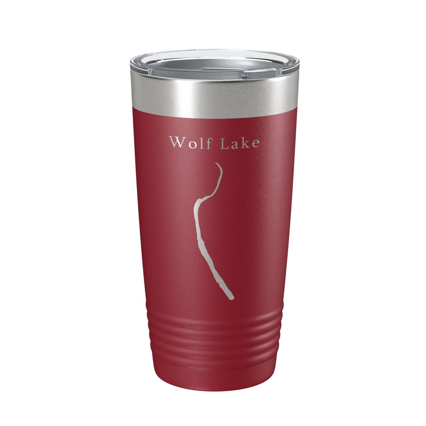 Wolf Lake Map Tumbler Travel Mug Insulated Laser Engraved Coffee Cup Illinois 20 oz-18
