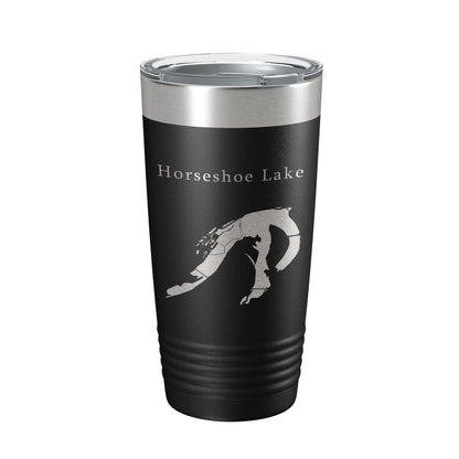 Horseshoe Lake Map Tumbler Travel Mug Insulated Laser Engraved Coffee Cup St. Louis Illinois 20 oz-5