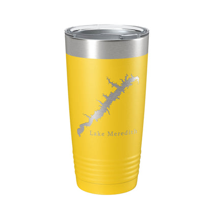 Lake Meredith Map Tumbler Travel Mug Insulated Laser Engraved Coffee Cup Texas 20 oz-19