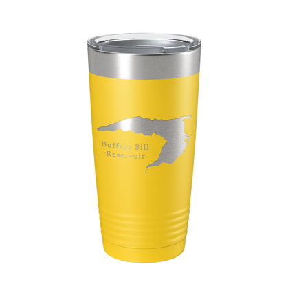 Buffalo Bill Reservoir Tumbler Lake Map Travel Mug Insulated Laser Engraved Coffee Cup Wyoming 20 oz-19