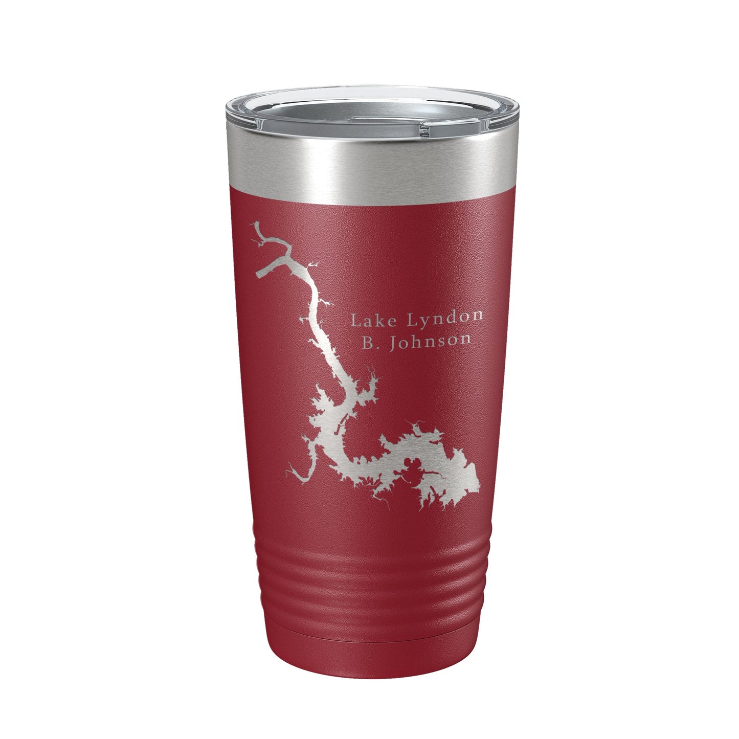 Lake Lyndon B. Johnson Map Tumbler Travel Mug Insulated Laser Engraved Coffee Cup Texas 20 oz-18