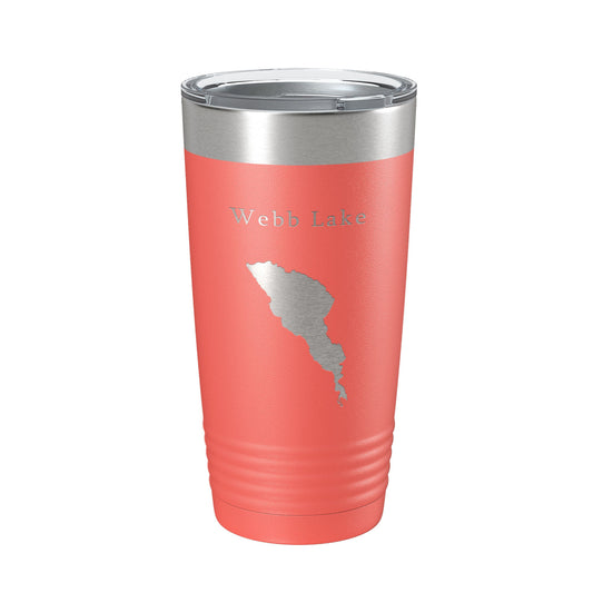 Webb Lake Map Tumbler Travel Mug Insulated Laser Engraved Coffee Cup Maine 20 oz-20