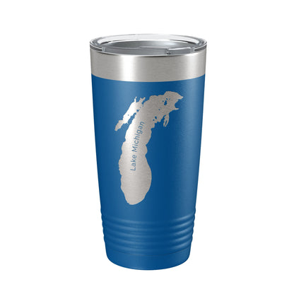 Lake Michigan Map Tumbler Travel Mug Insulated Laser Engraved Coffee Cup Illinois Wisconsin Indiana Michigan 20 oz-6