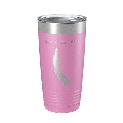 Cle Elum Lake Map Tumbler Travel Mug Insulated Laser Engraved Coffee Cup Washington 20 oz-14