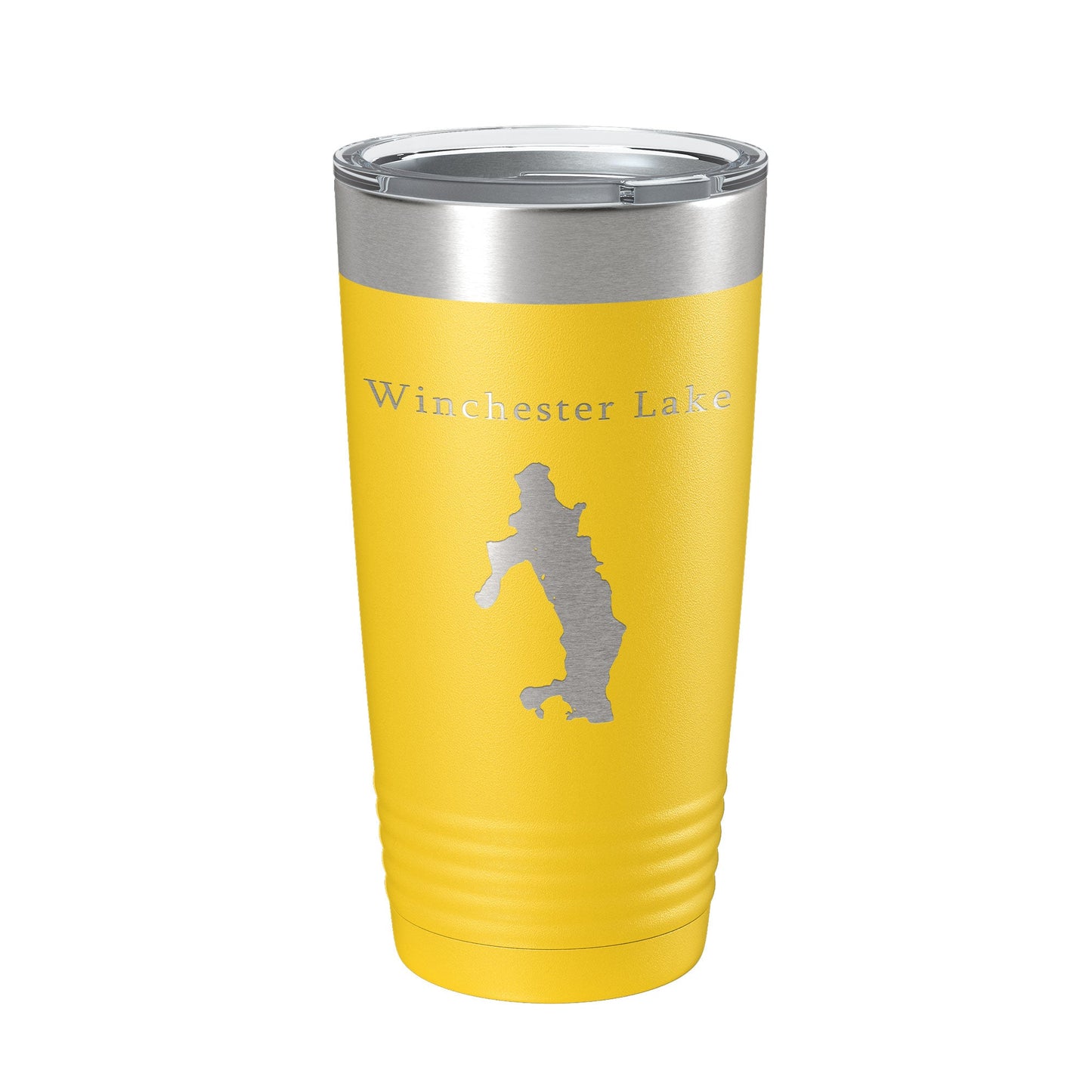 Winchester Lake Map Tumbler Travel Mug Insulated Laser Engraved Coffee Cup Connecticut 20 oz-19