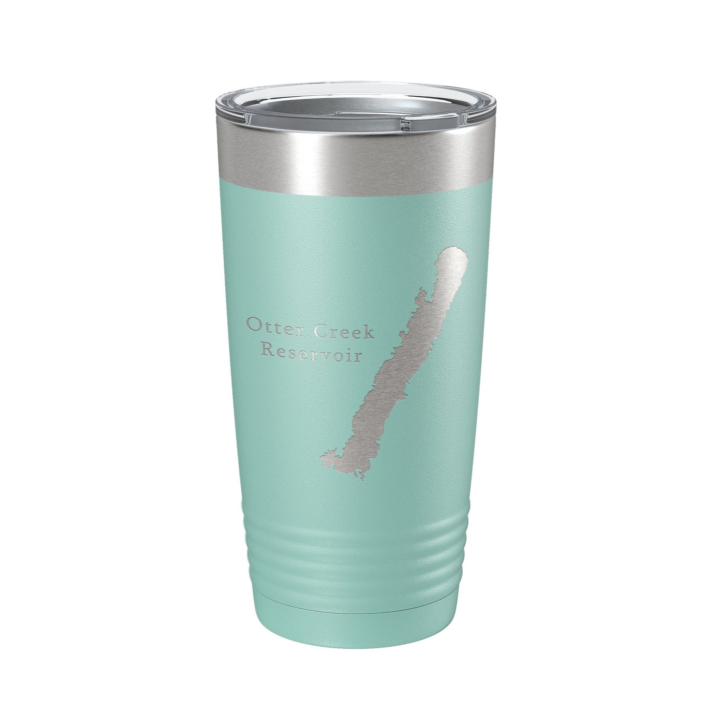 Otter Creek Reservoir Tumbler Lake Map Travel Mug Insulated Laser Engraved Coffee Cup Utah 20 oz-12