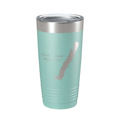Otter Creek Reservoir Tumbler Lake Map Travel Mug Insulated Laser Engraved Coffee Cup Utah 20 oz-12