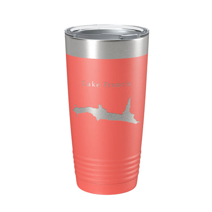 Lake Francis Map Tumbler Travel Mug Insulated Laser Engraved Coffee Cup New Hampshire 20 oz-20