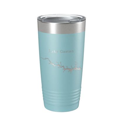 Lake Gaston Map Tumbler Travel Mug Insulated Laser Engraved Coffee Cup North Carolina Virginia 20 oz-13