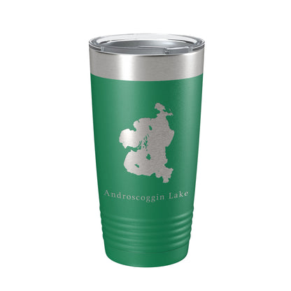 Androscoggin Lake Map Tumbler Travel Mug Insulated Laser Engraved Coffee Cup Maine 20 oz-9