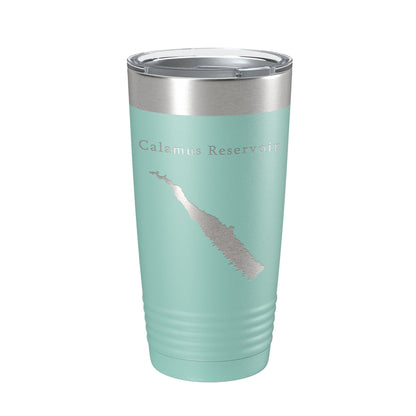 Calamus Reservoir Tumbler Lake Map Travel Mug Insulated Laser Engraved Coffee Cup Nebraska 20 oz-12