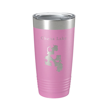 Chena Lake Map Tumbler Travel Mug Insulated Laser Engraved Coffee Cup Alaska 20 oz-14
