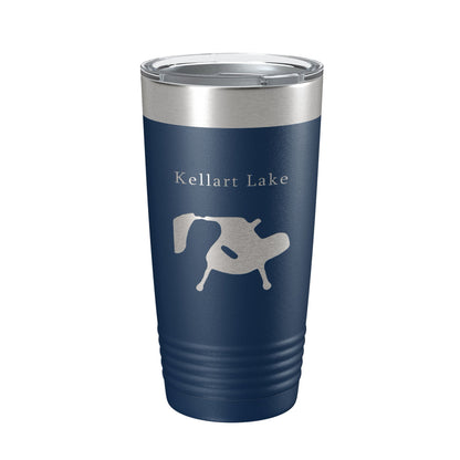Kellart Lake Map Tumbler Travel Mug Insulated Laser Engraved Coffee Cup Illinois 20 oz-8