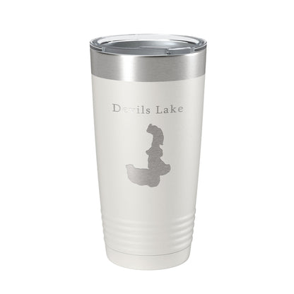 Devils Lake Map Tumbler Travel Mug Insulated Laser Engraved Coffee Cup Michigan 20 oz-7