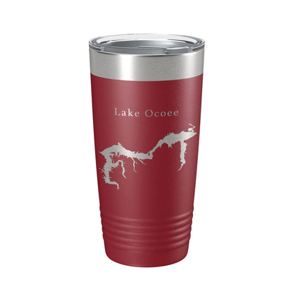 Lake Ocoee Map Tumbler Travel Mug Insulated Laser Engraved Coffee Cup Tennessee 20 oz-18