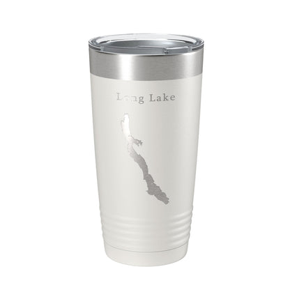 Long Lake Map Tumbler Travel Mug Insulated Laser Engraved Coffee Cup Maine 20 oz-1