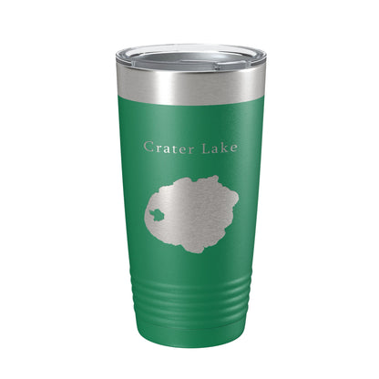 Crater Lake Map Tumbler Travel Mug Insulated Laser Engraved Coffee Cup Oregon 20 oz-9
