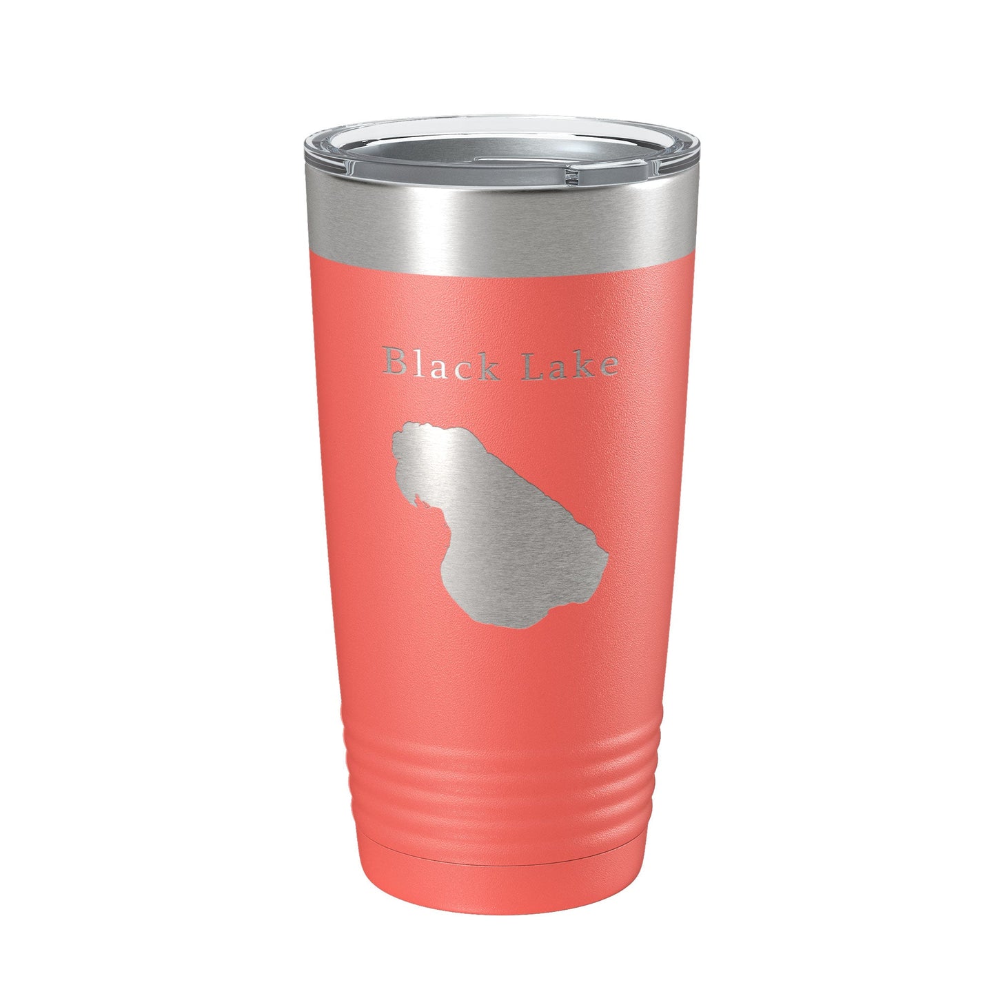 Black Lake Map Tumbler Travel Mug Insulated Laser Engraved Coffee Cup Michigan 20 oz-20