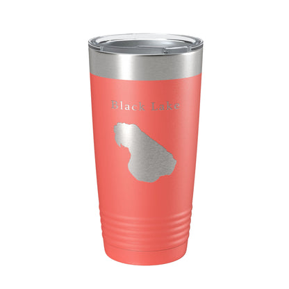 Black Lake Map Tumbler Travel Mug Insulated Laser Engraved Coffee Cup Michigan 20 oz-20
