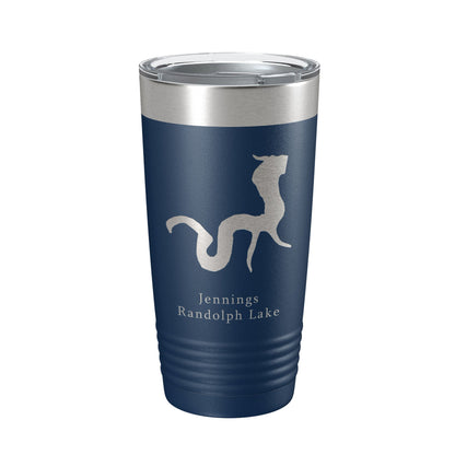 Jennings Randolph Lake Map Tumbler Travel Mug Insulated Laser Engraved Coffee Cup Maryland 20 oz-2