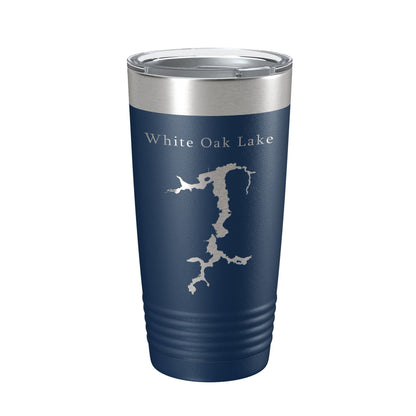 White Oak Lake Map Tumbler Travel Mug Insulated Laser Engraved Coffee Cup Arkansas 20 oz-8