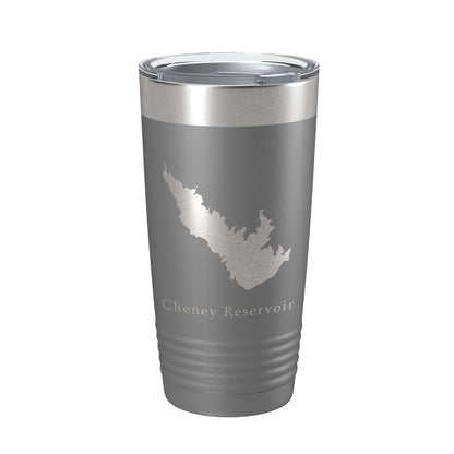 Cheney Reservoir Tumbler Lake Map Travel Mug Insulated Laser Engraved Coffee Cup Kansas 20 oz-16