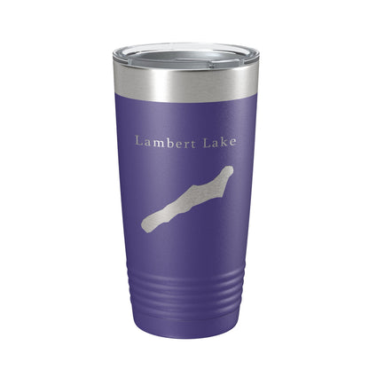 Lambert Lake Map Tumbler Travel Mug Insulated Laser Engraved Coffee Cup Georgia 20 oz-15