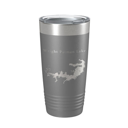Wright Patman Lake Map Tumbler Travel Mug Insulated Laser Engraved Coffee Cup Texas 20 oz-16