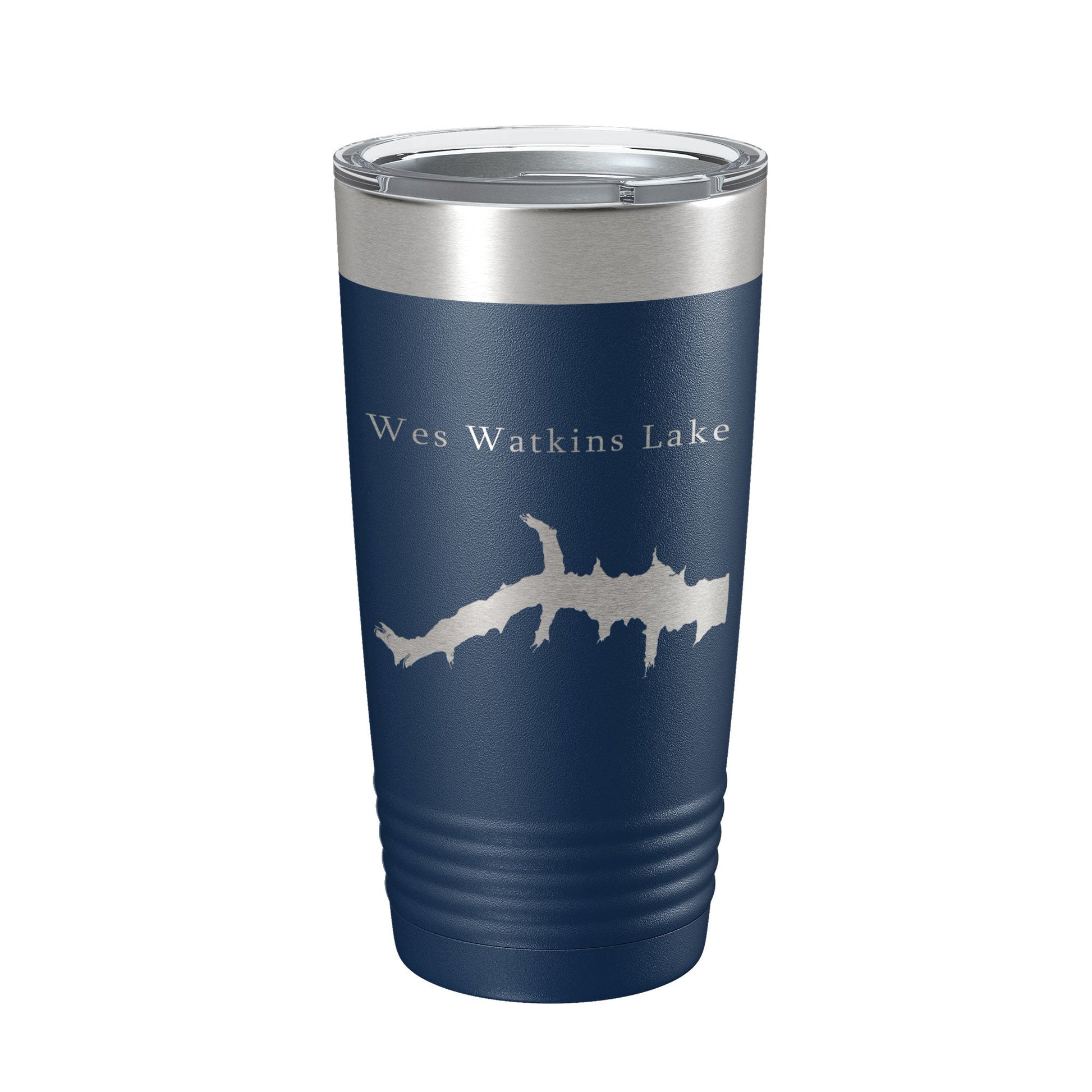 Wes Watkins Lake Map Tumbler Travel Mug Insulated Laser Engraved Coffee Cup Oklahoma 20 oz-2