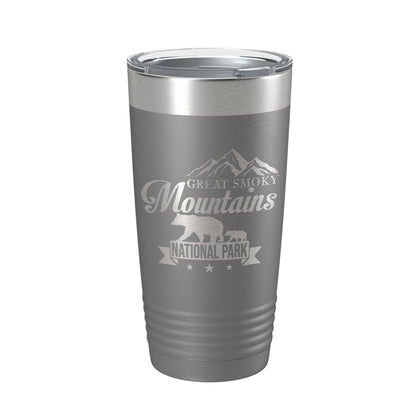 Great Smoky Mountains National Park Bear Tumbler GSMNP Travel Mug Gift Insulated Laser Engraved Coffee Cup 20 oz-16