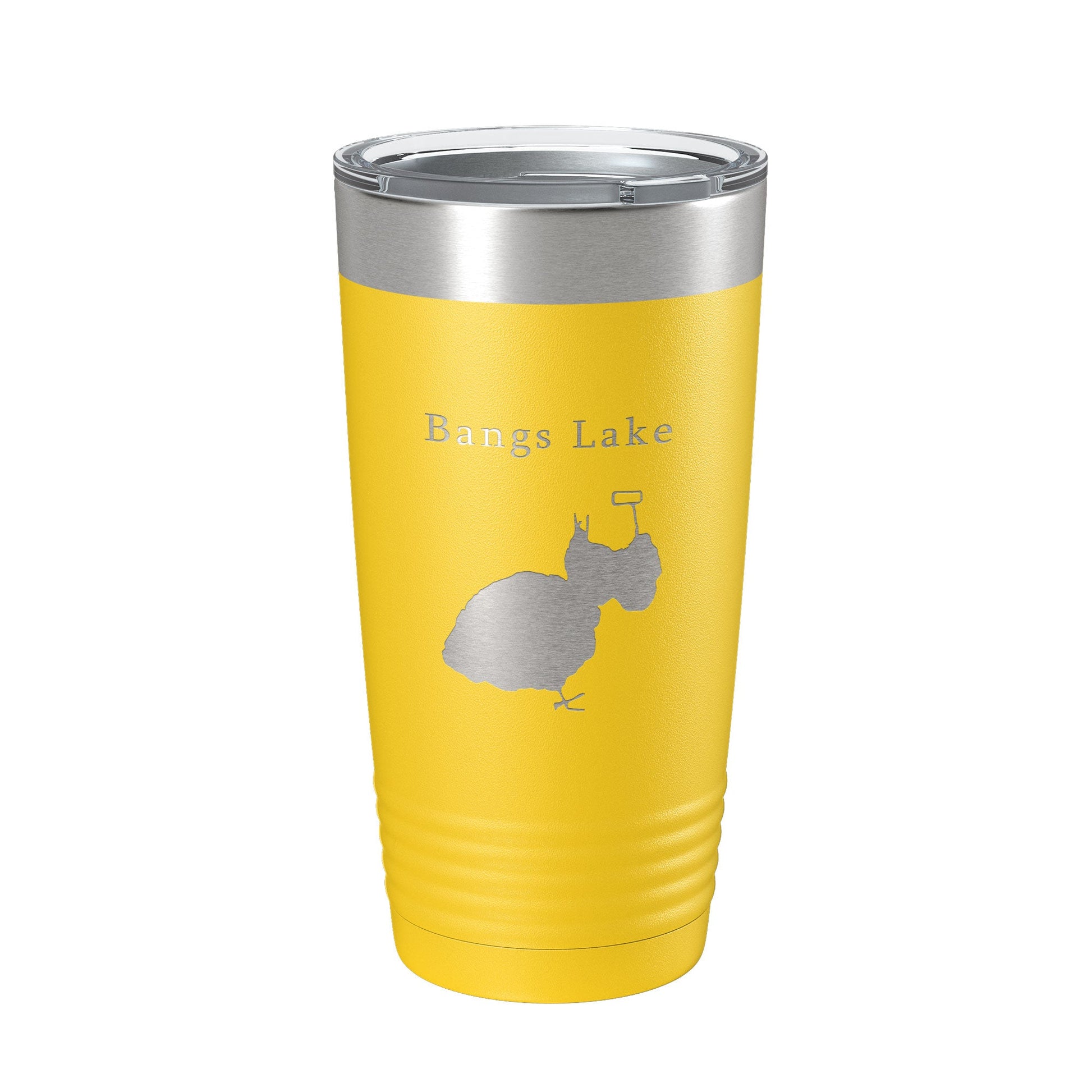 Bangs Lake Map Tumbler Travel Mug Insulated Laser Engraved Coffee Cup Illinois 20 oz-4