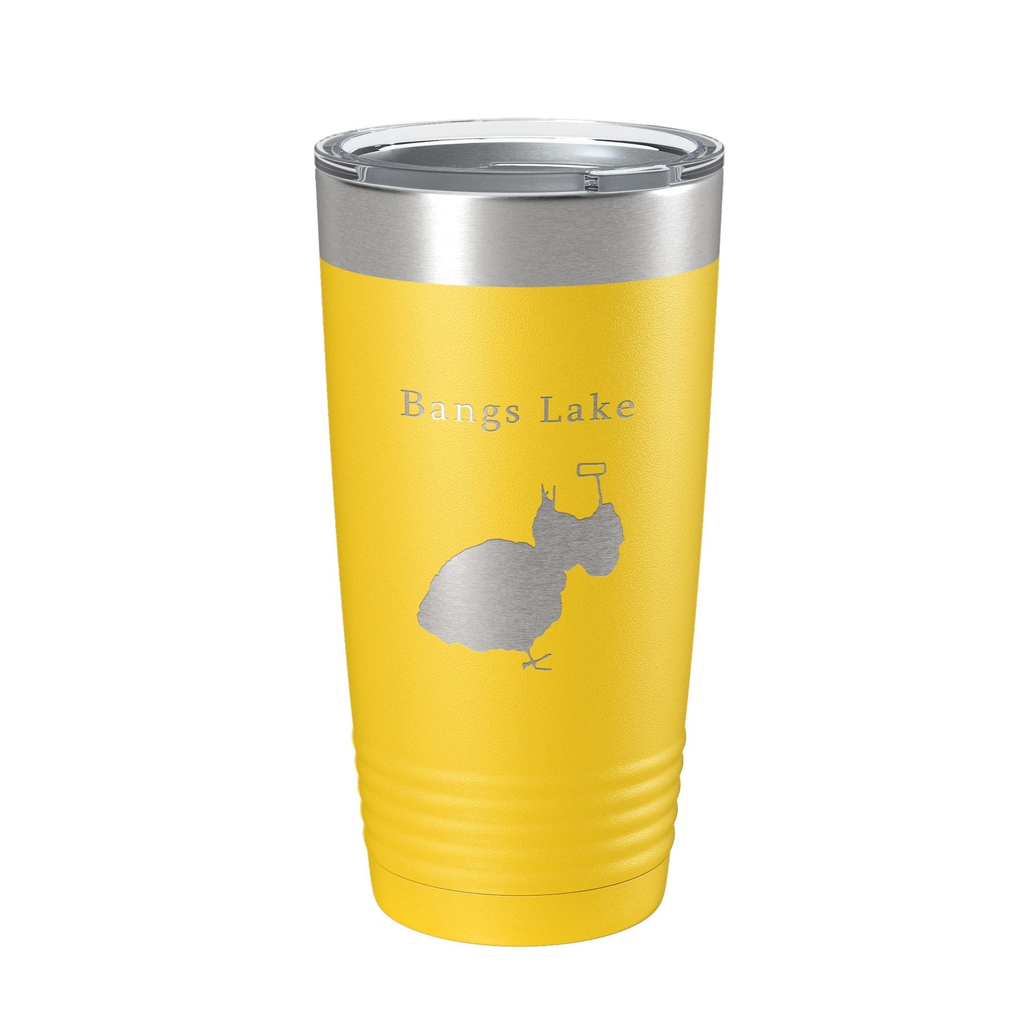 Bangs Lake Map Tumbler Travel Mug Insulated Laser Engraved Coffee Cup Illinois 20 oz-19