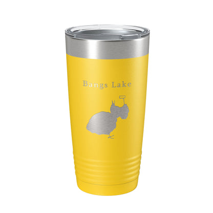 Bangs Lake Map Tumbler Travel Mug Insulated Laser Engraved Coffee Cup Illinois 20 oz-19