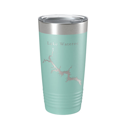 Lake Wateree Stumpy Pond Map Tumbler Travel Mug Insulated Laser Engraved Coffee Cup South Carolina 20 oz-12