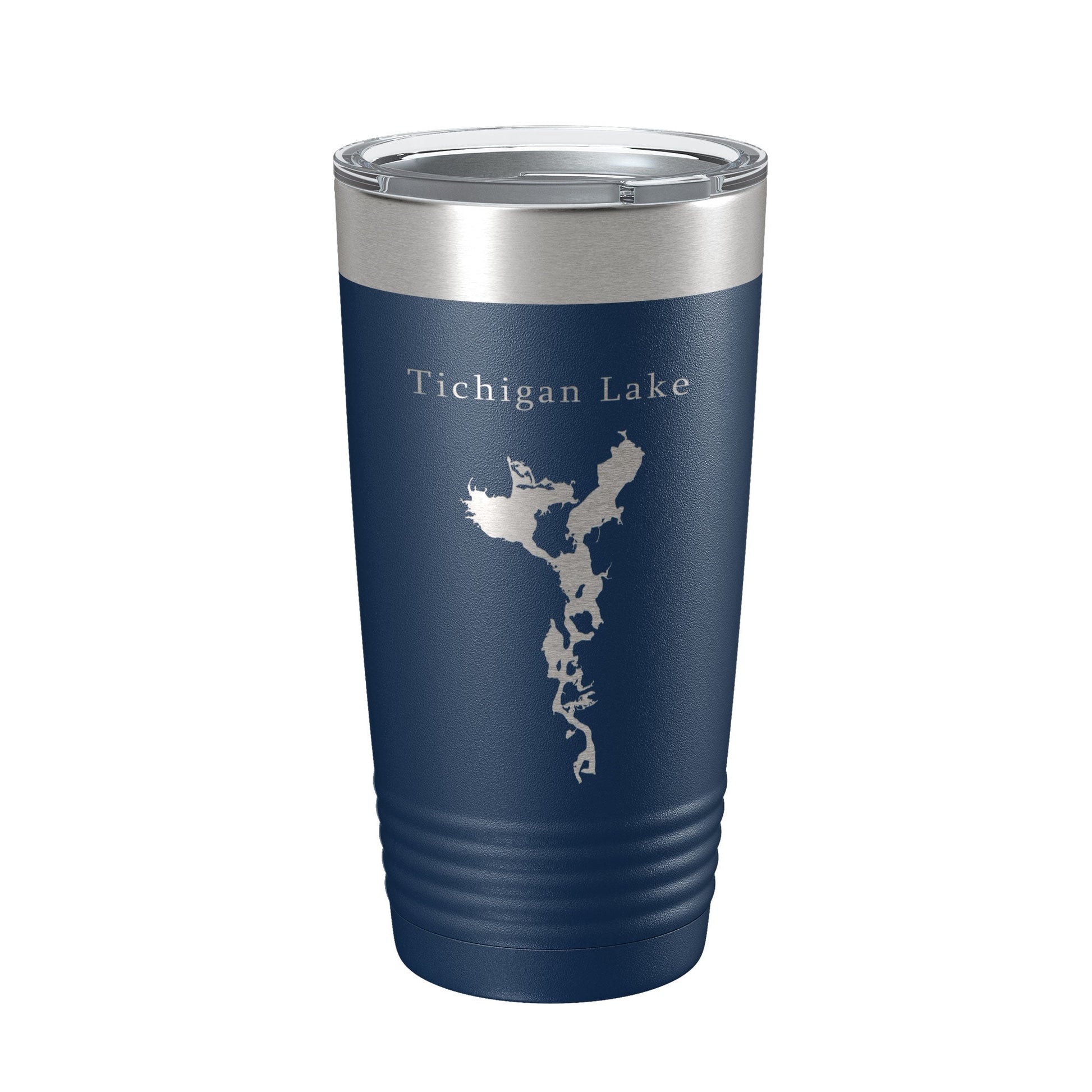 Tichigan Lake Map Tumbler Travel Mug Insulated Laser Engraved Coffee Cup Wisconsin 20 oz-2