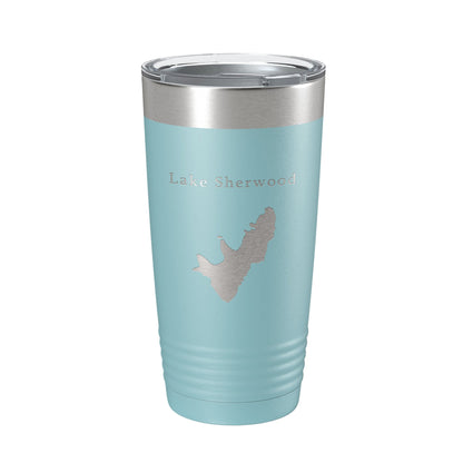 Lake Sherwood Map Tumbler Travel Mug Insulated Laser Engraved Coffee Cup West Virginia 20 oz-13