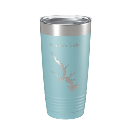 Forbes Lake Map Tumbler Travel Mug Insulated Laser Engraved Coffee Cup Illinois 20 oz-13